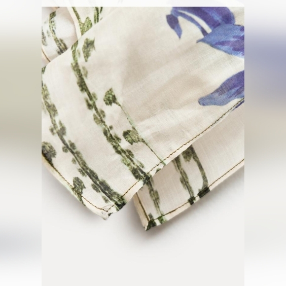 Zara ZW Collection Printed 100% Ramie Tunic Dress - Picture 8 of 10